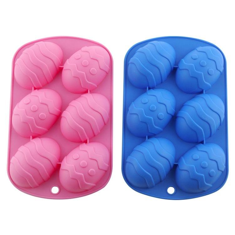 2 PCS Easter Egg Shape Silica Gel Cake Mould Household Baking Tools