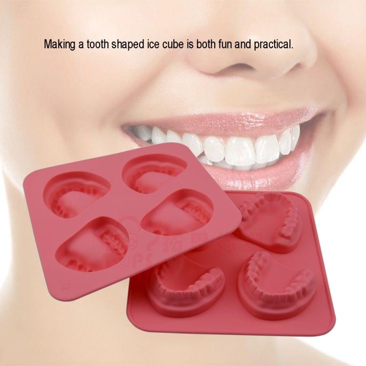 2 PCS Food-grade Silicone Teeth Ice Cube Trays