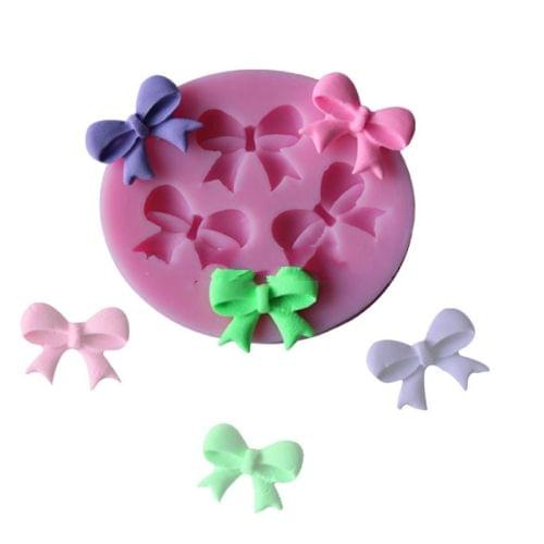2 PCS Bow Fondant Cake Dry Pace Mould Liquid Silicone Realistic Chocolate Stereo Mould