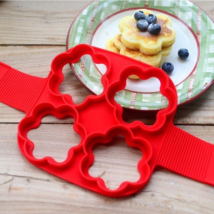Silicone Cake Mold Baking Tools DIY Multi-shape Cake Mold Kitchen Accessories,4 Holes Flower Shape