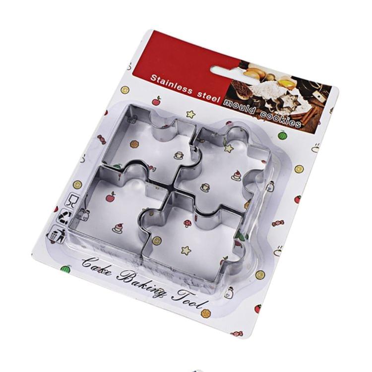 Stainless Steel Biscuit Mold Popular Cute Puzzle Shape DIY Shantou Mold Cookie Cutting Mold