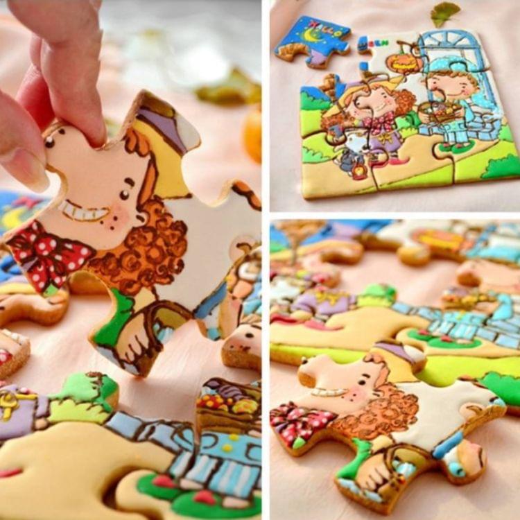 Stainless Steel Biscuit Mold Popular Cute Puzzle Shape DIY Shantou Mold Cookie Cutting Mold
