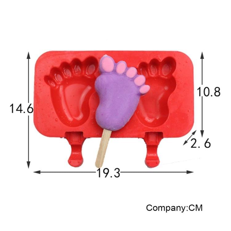DIY Silicone Ice Cream Popsicle Mold with Wooden Sticks and Protective Cover, Style Random Delivery
