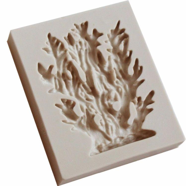 2 PCS Coral Molding Liquid Silicone Fondant Handmade Cake Mould(Gray)