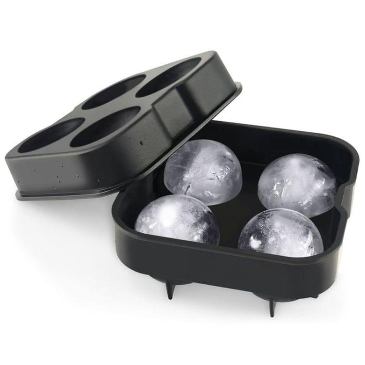 Ball Shape 4-Grid Silicone Ice Cube Mold