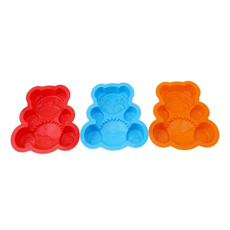 Silicone Bear Cake Mould Cartoon Mould DIY Baking Tool(Orange)