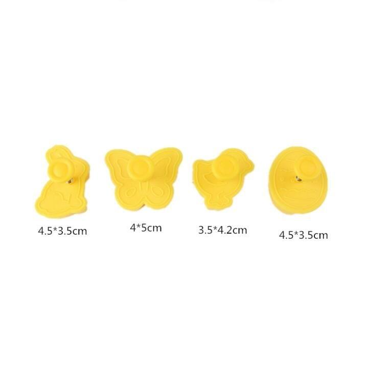 8 PCS Easter Bunny Pattern Embossing Mold 3D Stereo Spring Cookie Cake Mold
