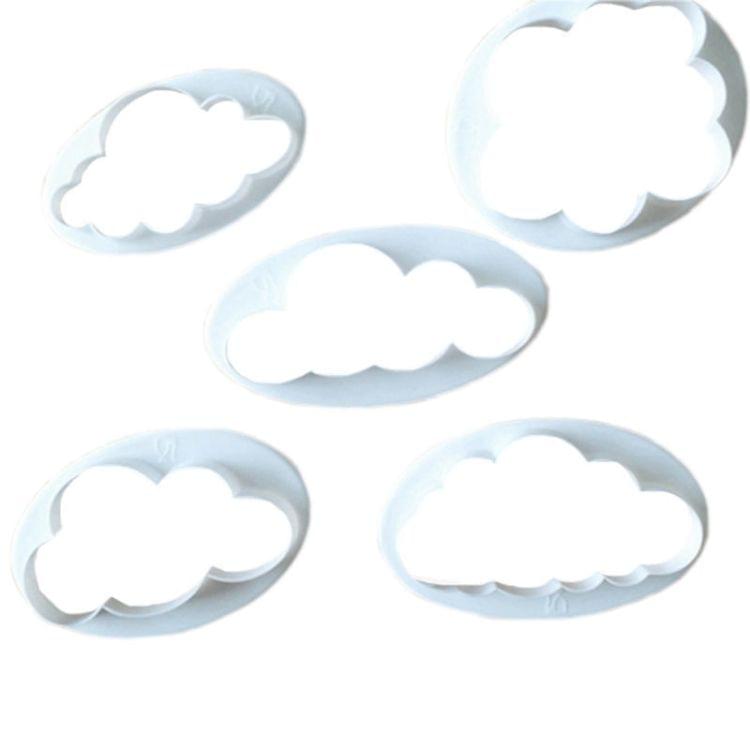 10 PCS Cake Mold Cloud Fondant Cake Decoration Printing Die Cutting Mold