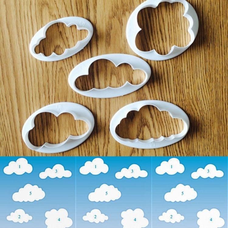 10 PCS Cake Mold Cloud Fondant Cake Decoration Printing Die Cutting Mold