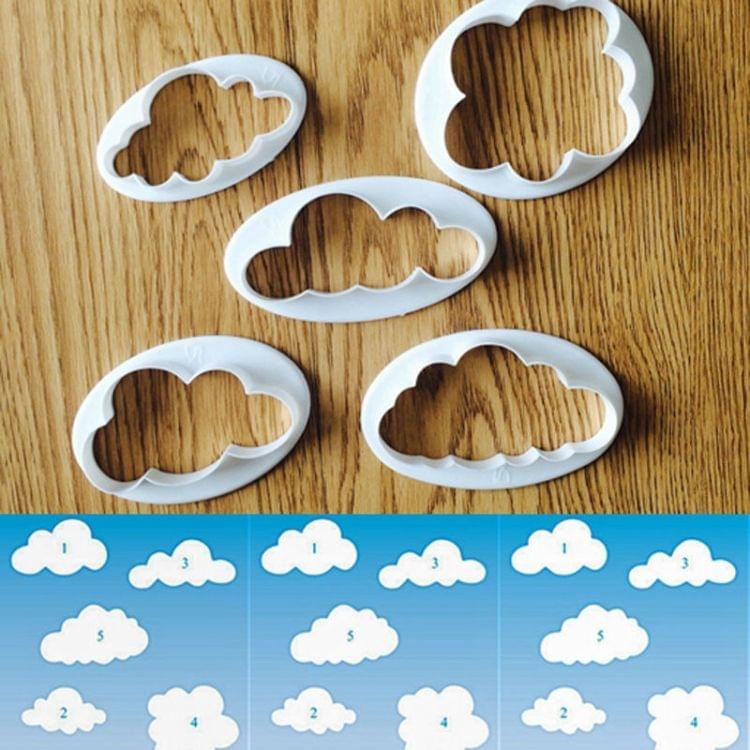 10 PCS Cake Mold Cloud Fondant Cake Decoration Printing Die Cutting Mold