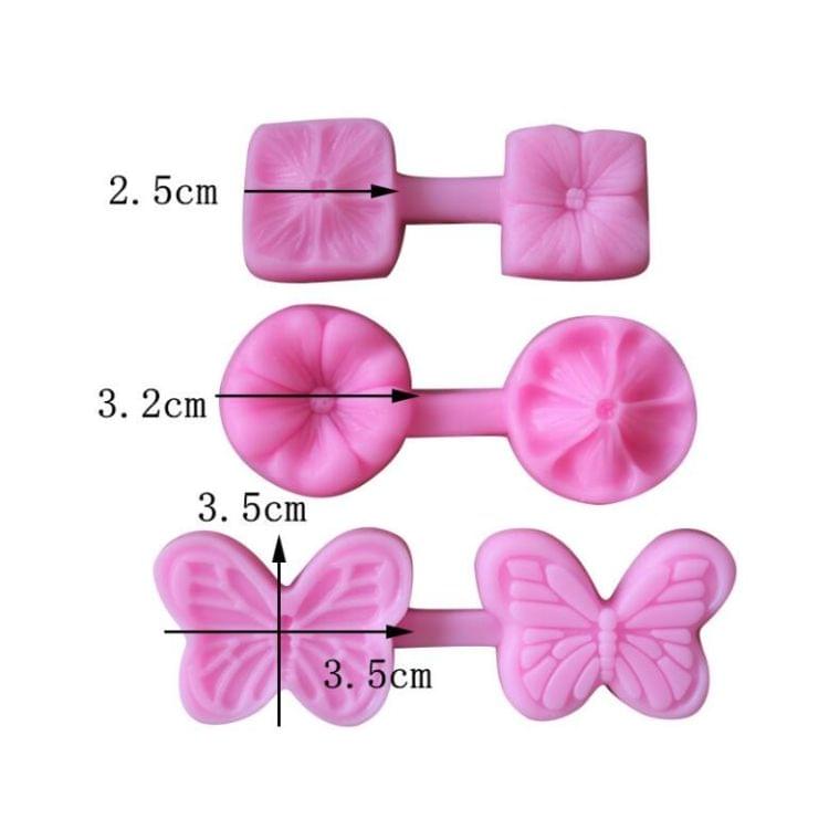 2 PCS Flower Texture Silicone Mould Petal Grain Road Four-Leaf Clover Two-Piece Pressed Ultra-Light Clay Soft Clay Tool(3 Sets)