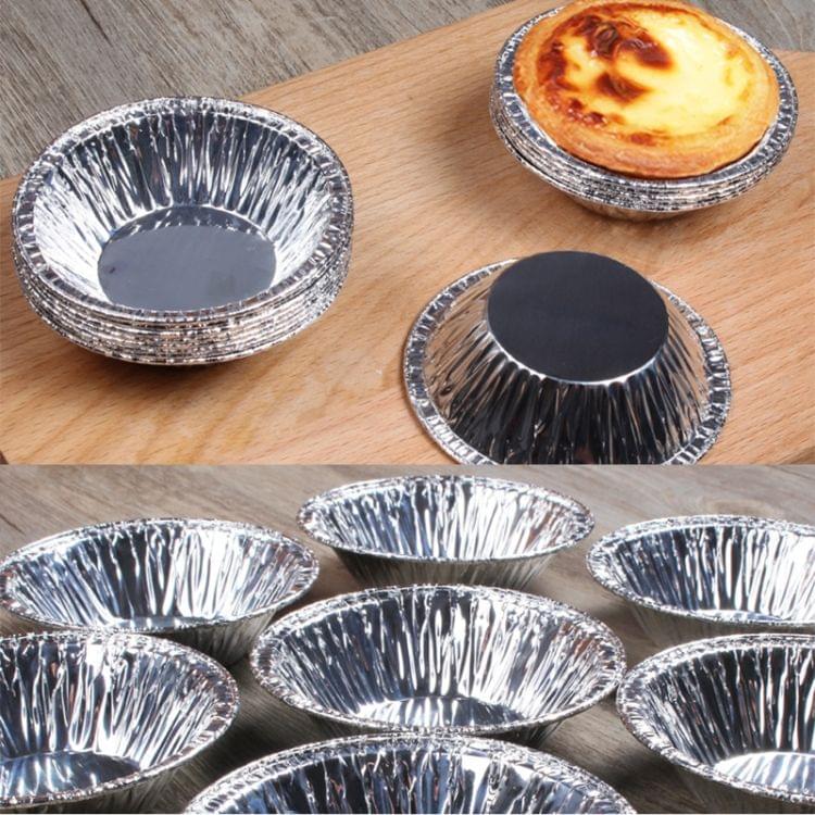 250PCS  Aluminum Foil Egg Tart Cup Cake Holder, Size: 7.5 x 4 x 2cm