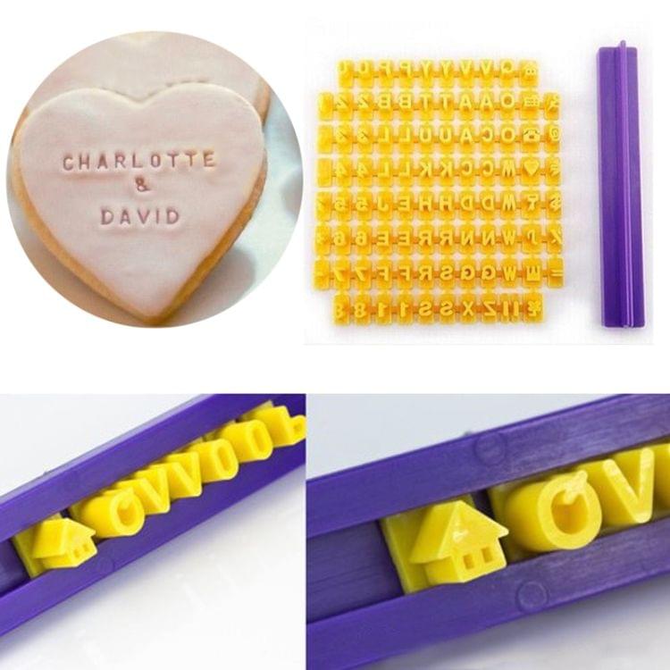 2 PCS English Alphanumeric Symbol Seal Cookie Mold Movable Type Cake Mold Set