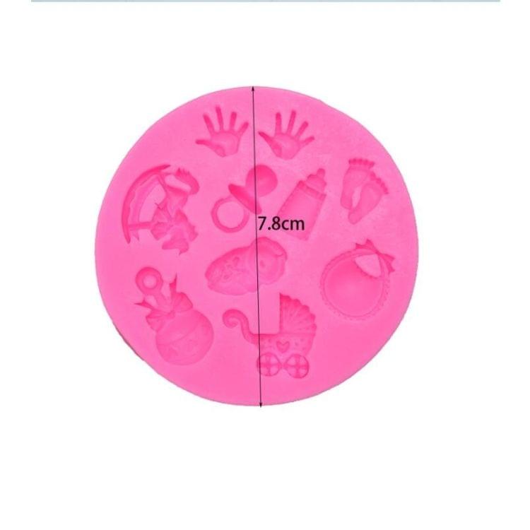2 PCS Baby Hand Foot Shape DIY Mold Fondant Silicone Cake Chocolate Mold Baking Tool