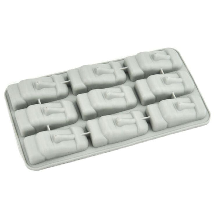 5 PCS Multi-purpose Easter Statue Style TPR Dessert Ice Lattice Mold Tray，Size：20.5*10.6*2.4cm