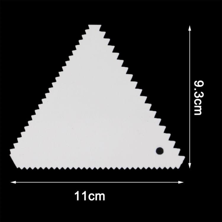 Triangular Teeth Scrapers / Cake Scrapers /Butter Batter Scrapers (2pcs in one packaging, the price is for 2pcs)(White)