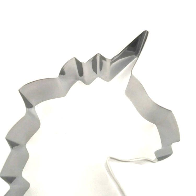 2 PCS Unicorn Head Shape Cookie Cutter Stainless Steel Biscuit Mould