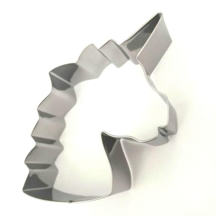 2 PCS Unicorn Head Shape Cookie Cutter Stainless Steel Biscuit Mould