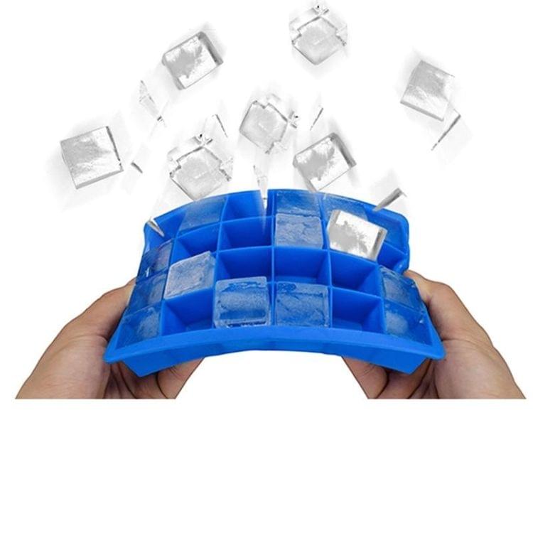 24 Grids Silicone Ice Cube Tray Molds Square Shape Ice Cube Maker Fruit Popsicle Ice Cream Mold(Light purple)
