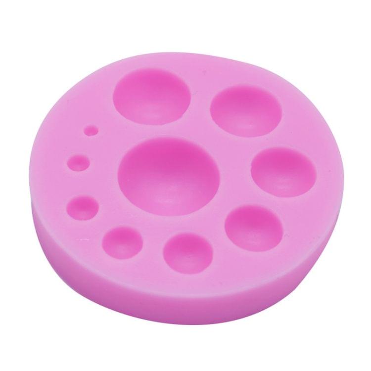 Round Silicone Fondant Cake Mold DIY Baking Decoration Chocolate Tool(Pink)