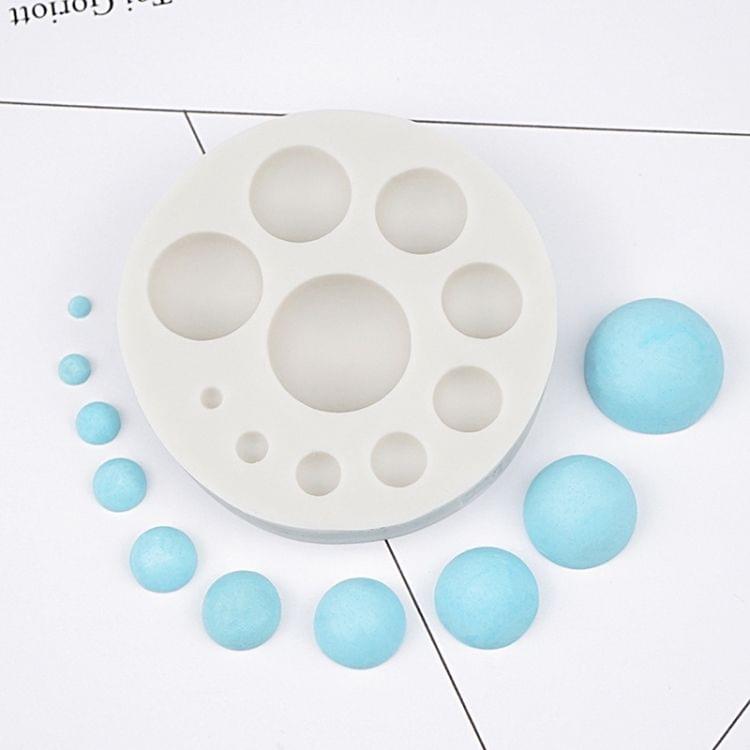 Round Silicone Fondant Cake Mold DIY Baking Decoration Chocolate Tool(Pink)