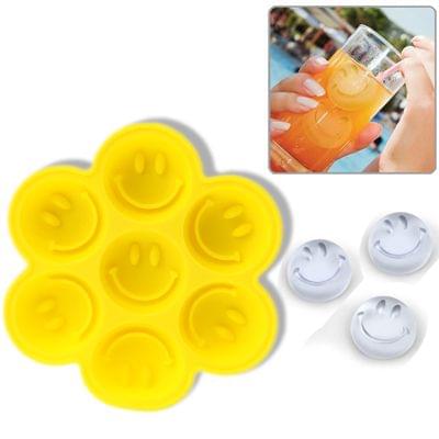 Silicon Ice Cube Pattern Tray / Ice Mold with Smile(Yellow)