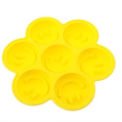 Silicon Ice Cube Pattern Tray / Ice Mold with Smile(Yellow)