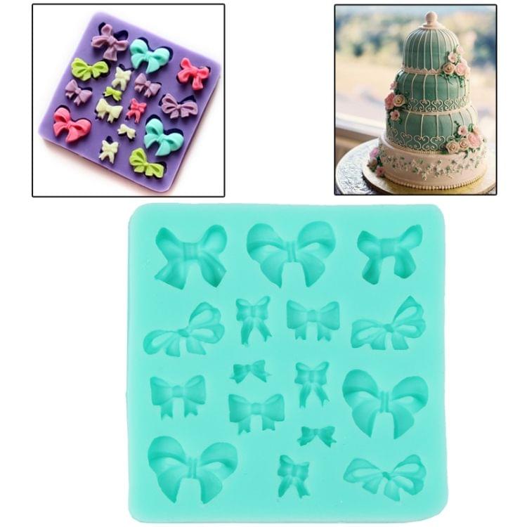 Soft Silicone Bowknot Style DIY Cupcake / Cake / Bread / Jelly / Chocolate / Pizza / Sugar Paste Mold(Green)