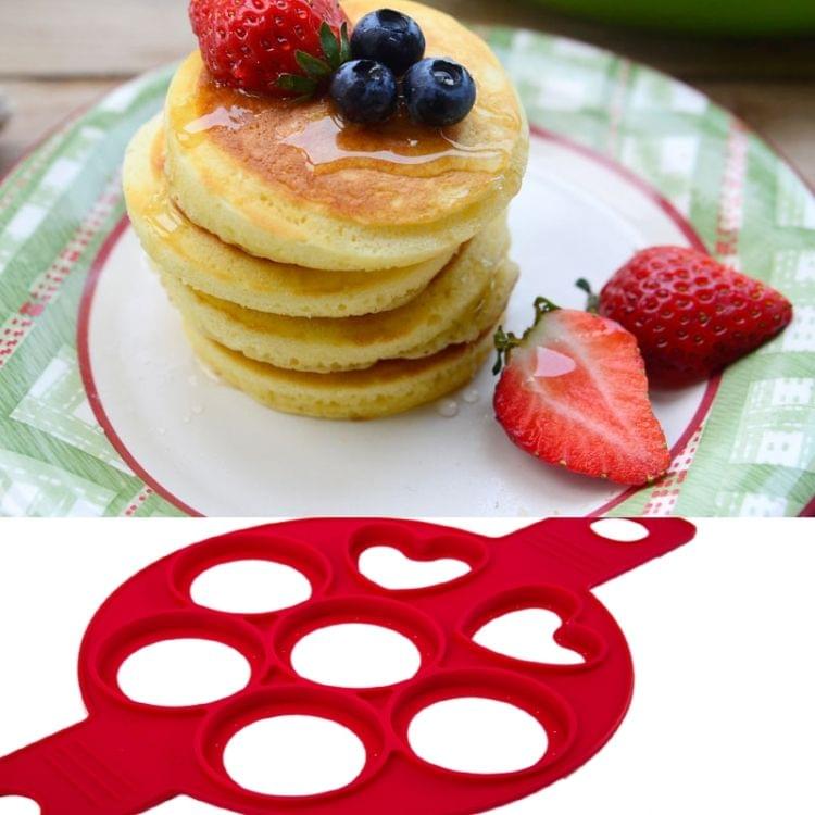 Silicone Cake Mold Baking Tools DIY Multi-shape Cake Mold Kitchen Accessories,7 Holes,2 Heart Shaped,5 Round Shape