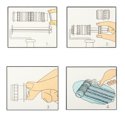 Fondant Ribbon Cutter Embosser Roller Sugar Craft Set