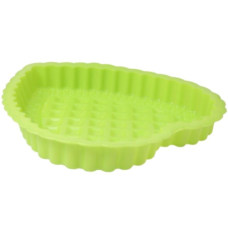 Heart Shape Silica Cake Mold with Grid Pattern