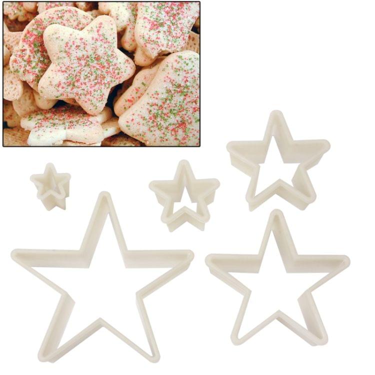 5 PCS Pentagram Shape Food Processing Machine for Soft Biscuit Machine / Cake Biscuit Moulds