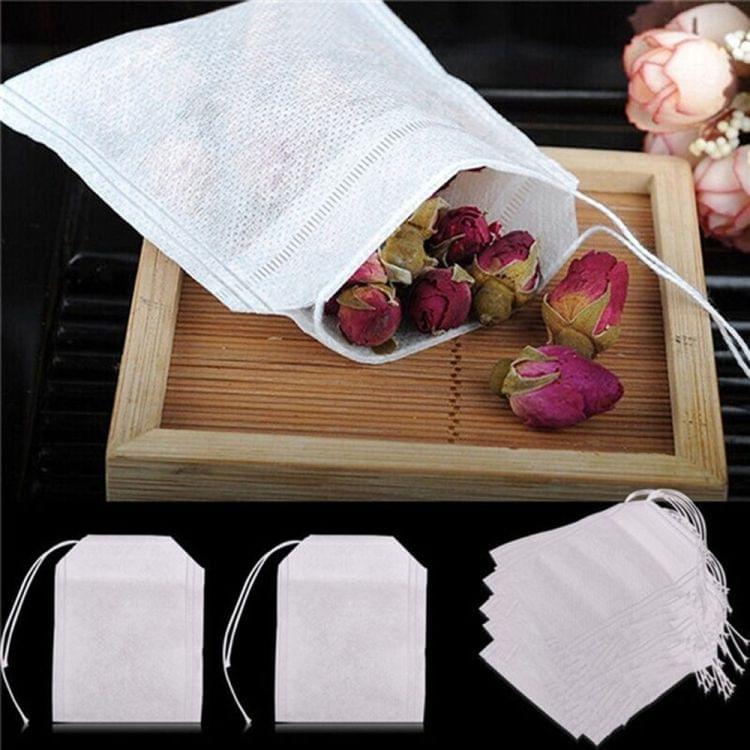 100 PCS Teabags Scented Tea Bags with Seal Filter Paper, Size: 5.5 x 7cm