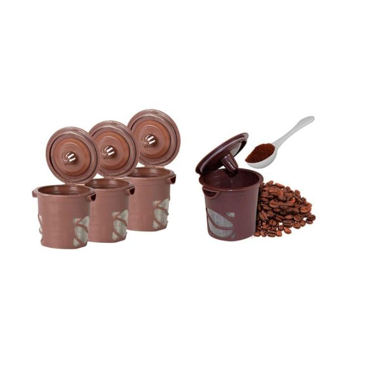 3 PCS Reusable Coffee Capsule Refillable Compatible Coffee Filter Baskets