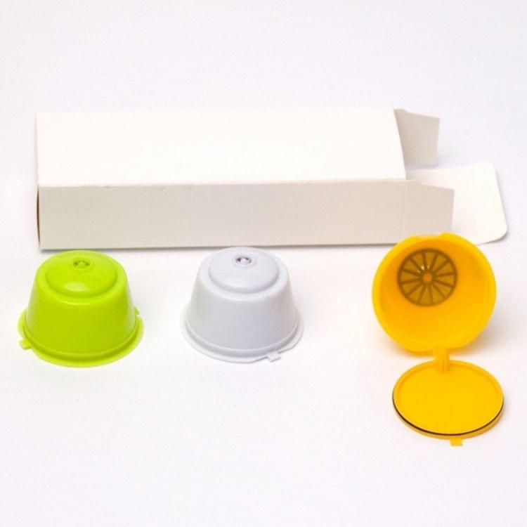 3 PCS Eco-friendly Reusable Coffee Capsule Set Food Grade Plastic PP Coffee Filter Baskets Soft Capsules