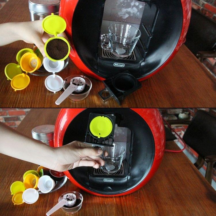 3 PCS Eco-friendly Reusable Coffee Capsule Set Food Grade Plastic PP Coffee Filter Baskets Soft Capsule