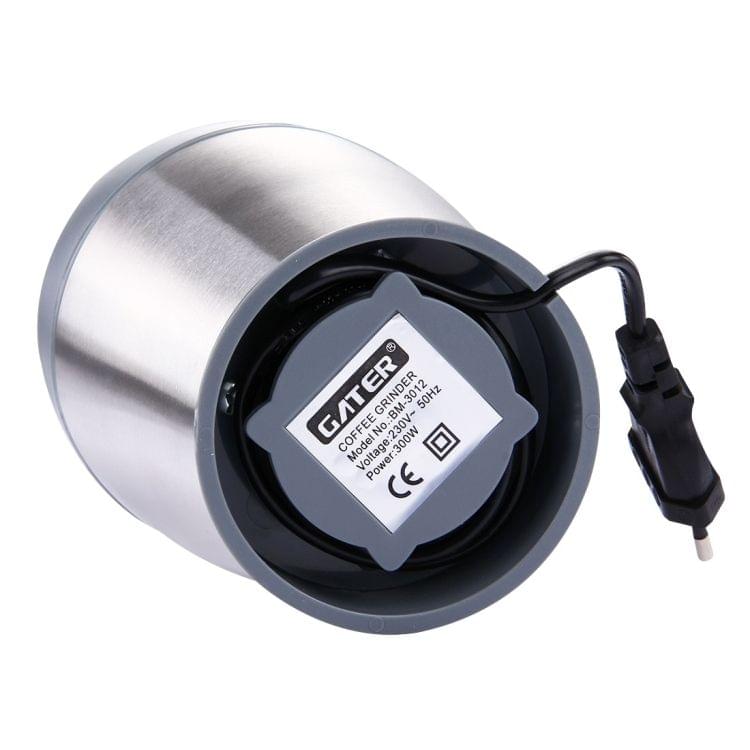 GATER 230V 300W Portable Electronic Coffee Grinder Bean (Silver + Grey)