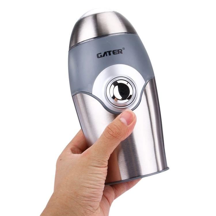 GATER 230V 300W Portable Electronic Coffee Grinder Bean (Silver + Grey)