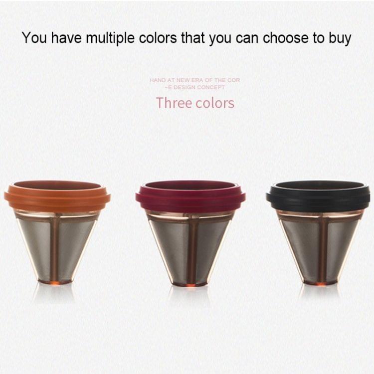 Stainless Steel Cone Shaped Pour Over Coffee Dripper with Double Layered Filter