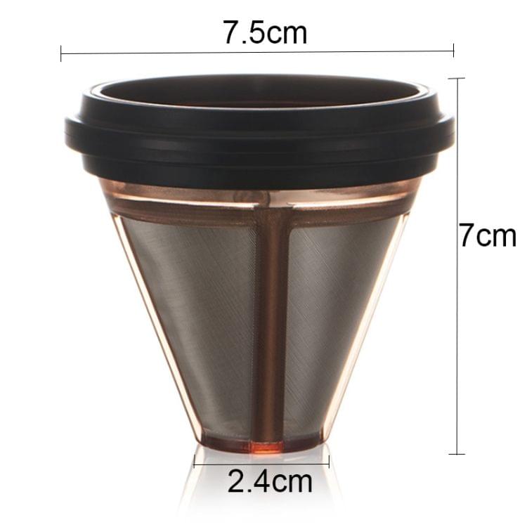 Stainless Steel Cone Shaped Pour Over Coffee Dripper with Double Layered Filter