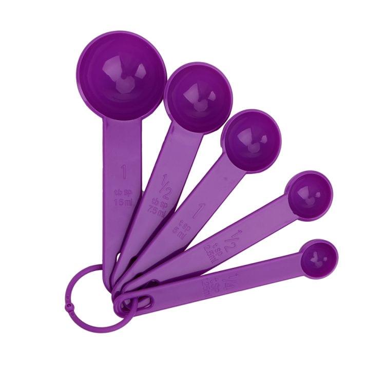 3 Sets Measuring Spoon for Baking Coffee Tea(Purple)