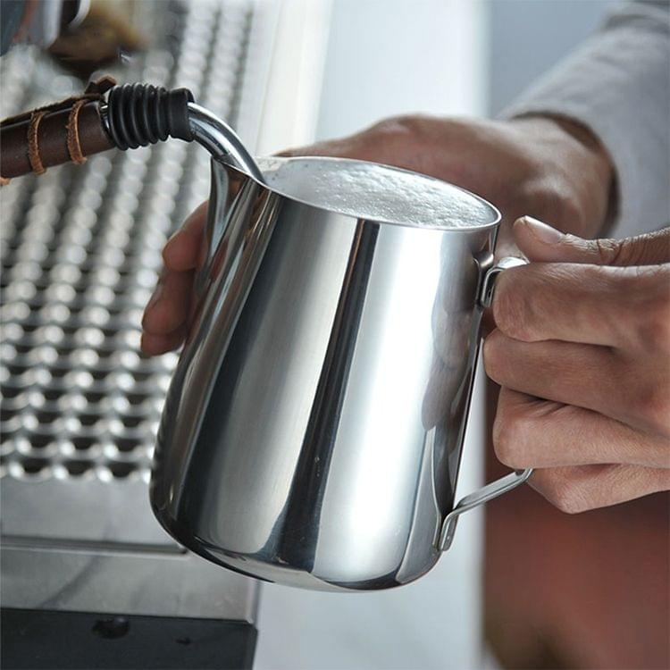 Milk Jug 0.3-0.6L Stainless Steel Frothing Pitcher Pull Flower Cup Coffee Milk Frother Latte Art Milk Foam Tool Coffeware, Capacity:350ml(colorful)