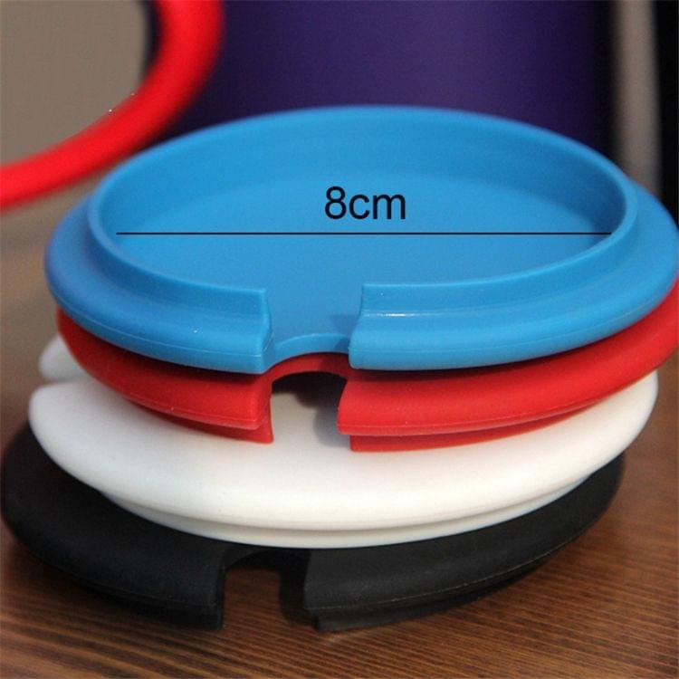 5 PCS Creative Cup Lids Food-grade Silicone Cup Cover Heat-resistant Safe Healthy Silicone Lid with Gap(Red)