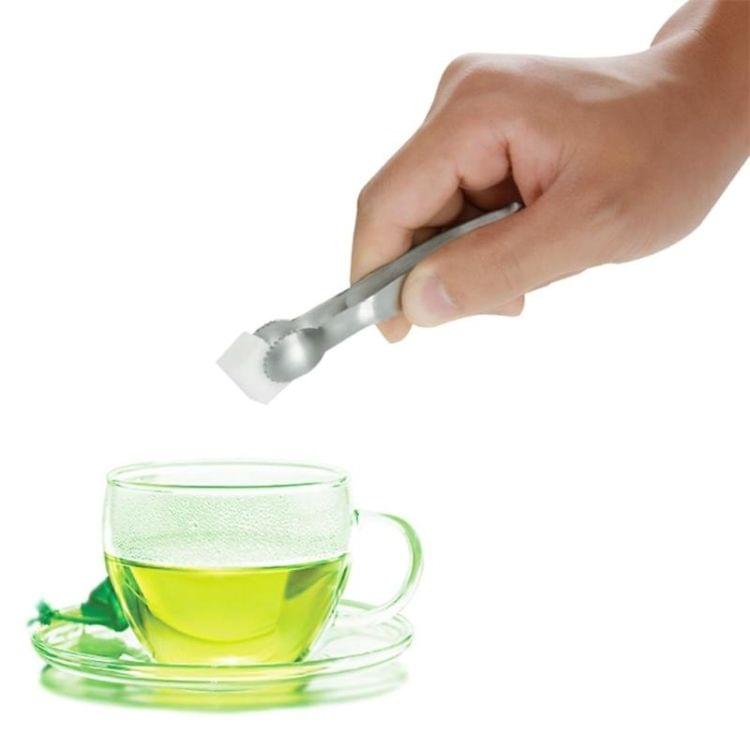 Stainless Steel Coffee Sugar Clip Kitchen Bar Clip(Silver)