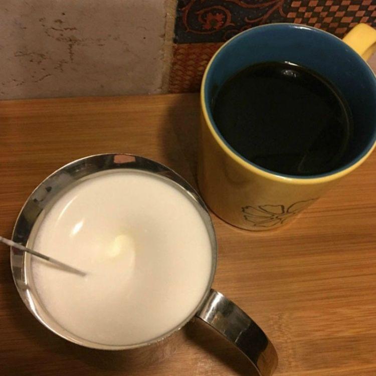 2 PCS Fashion Electric Mixer Milk Frother Handheld Double Spring Whisk Head Coffee Cream Blender