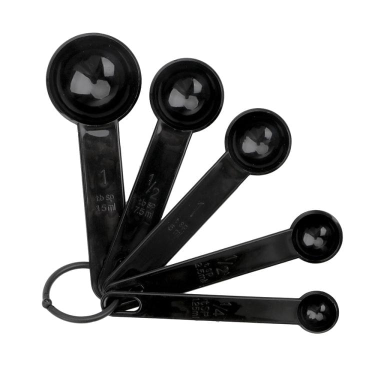 3 Sets Measuring Spoon for Baking Coffee Tea(Black)