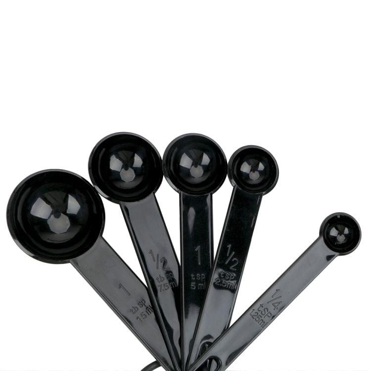 3 Sets Measuring Spoon for Baking Coffee Tea(Black)