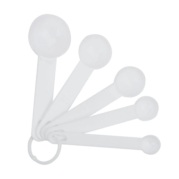 3 Sets Measuring Spoon for Baking Coffee Tea(White)