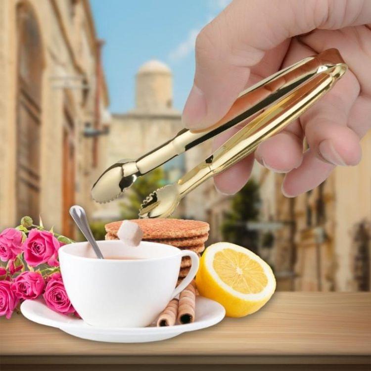 Stainless Steel Coffee Sugar Clip Kitchen Bar Clip(Gold)
