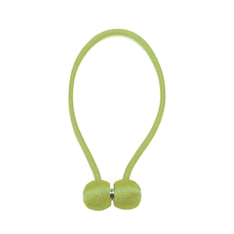 2 PCS Fashion Woven Punch-Free Beef Tendon Magnetic Buckle Curtain Strap(Green)